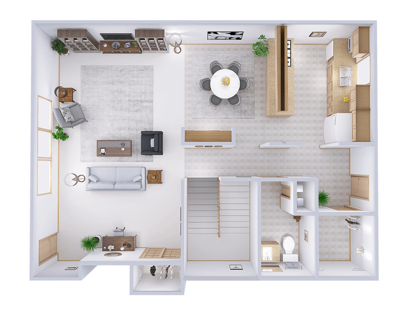 Floor plan for 3 beds, 1.5 baths, 2109 sqft